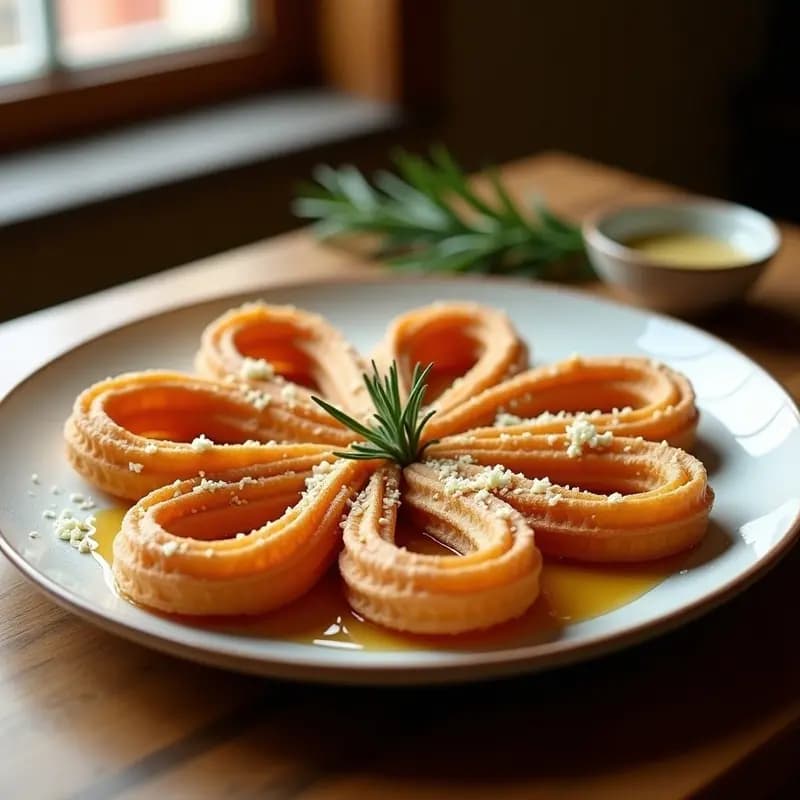 Churros Salados con Queso Curado y Miel: Aperitivo Innovador para Tapear