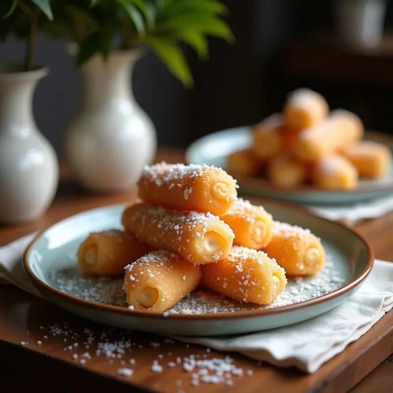 Churros de Yuca Rellenos de Cajeta de Coco: Postre Colombiano Sin Gluten y Sin Azúcar
