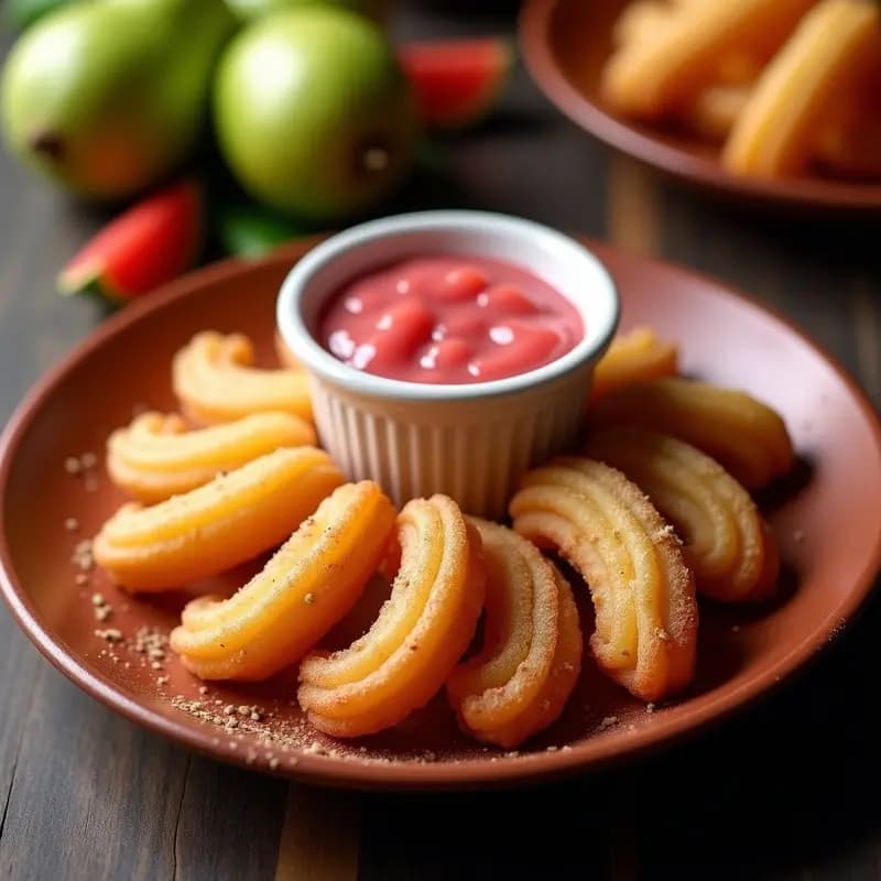 Churros de Yuca con Salsa de Guayaba: Postre Latino Sin Gluten y Crujiente