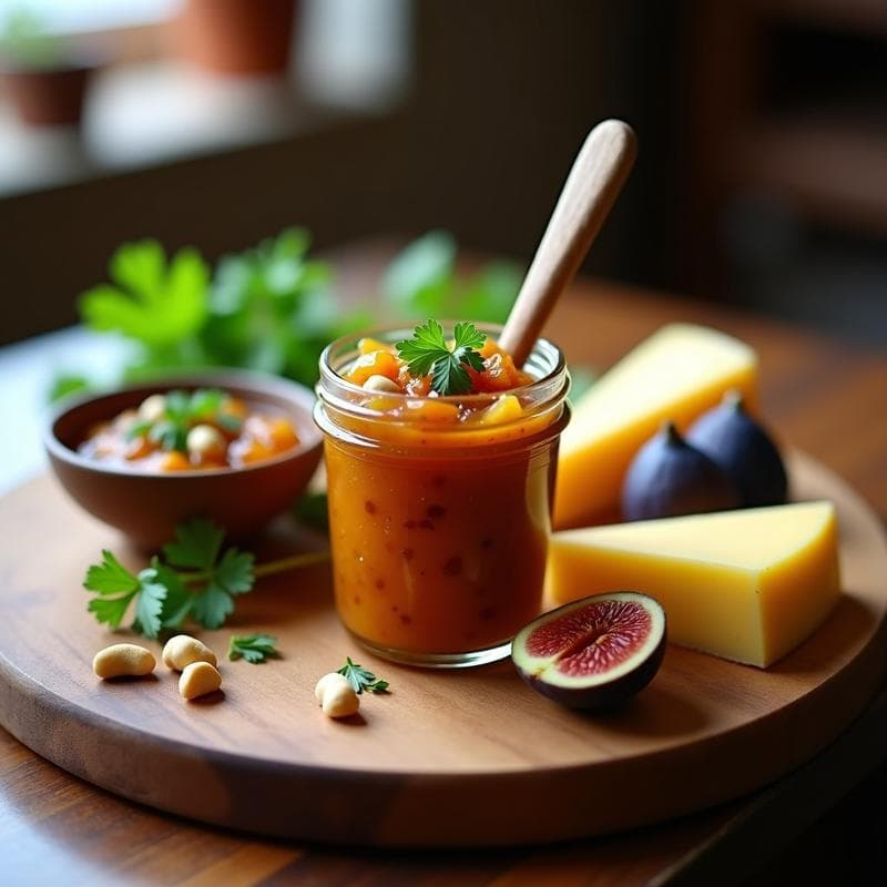 Chutney de Higo y Jengibre con Toque de Vinagre de Manzana: Acompañamiento Indio para Quesos