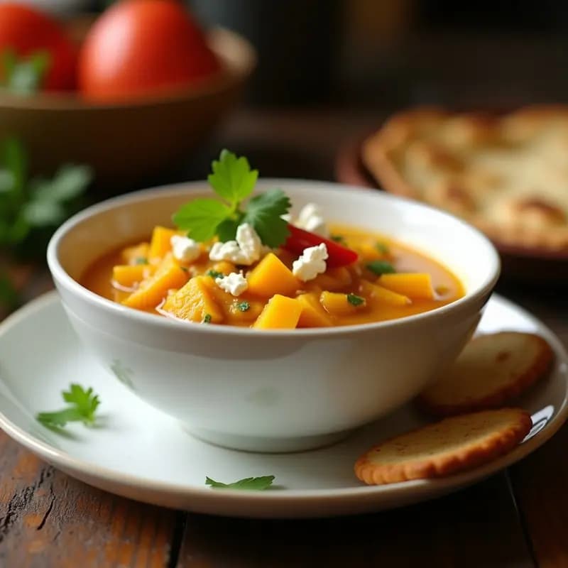 Chutney de Mango y Chile con Queso Panela: Aperitivo Indio-Pakistaní Dulce-Picante
