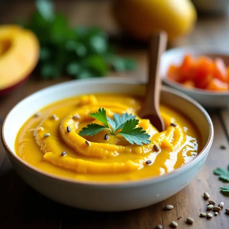 Chutney de Mango y Cúrcuma con Semillas de Mostaza: Acompañamiento Indio Vegano y Picante