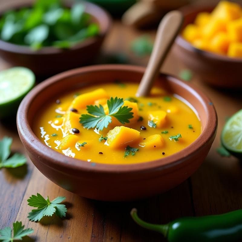 Chutney de Mango y Jalapeño con Toque de Comino: Salsa India Vegana para Acompañar