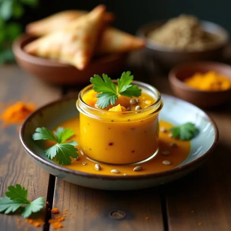 Chutney de Mango y Jengibre con Semillas de Mostaza: Salsa Indiana para Acompañar