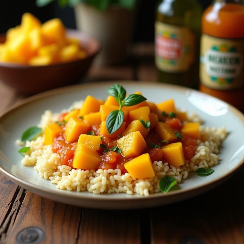 Chutney de Mango y Mostaza Negra: Salsa India Vegana y Picante en 15 Minutos