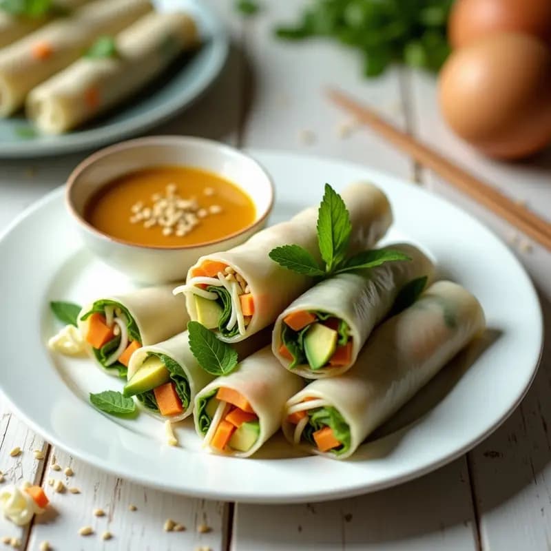Cigarrillos de Spring Roll con Relleno de Aguacate y Germinados: Receta Vietnamita Crudivegana