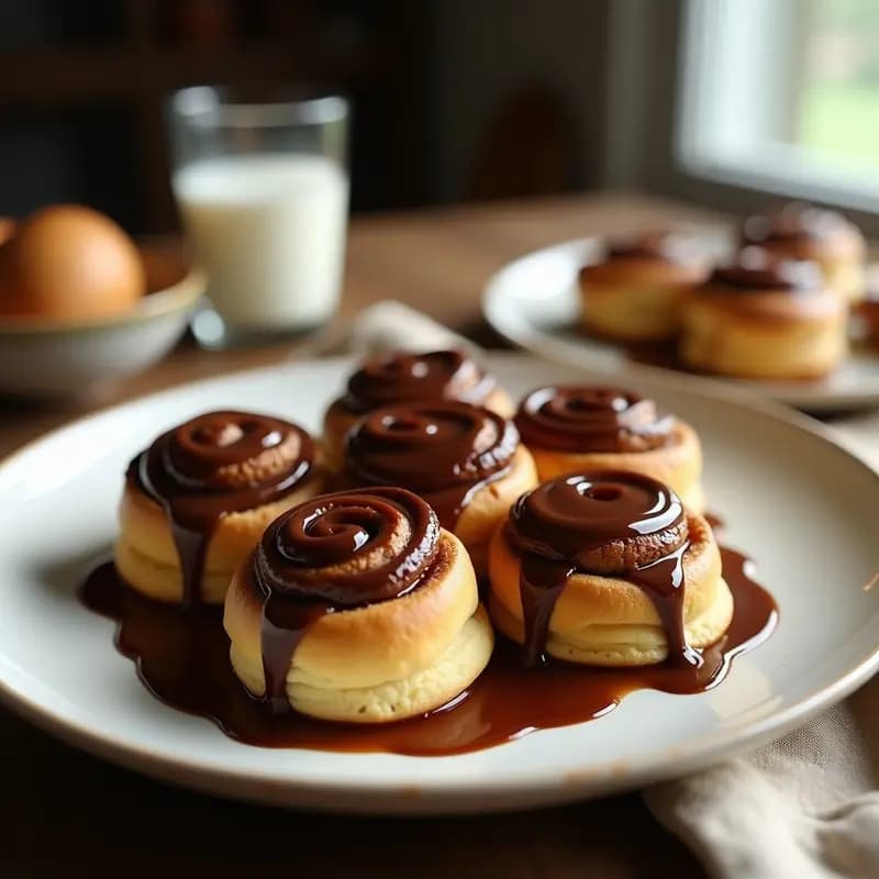 Cinnamon Rolls Rellenos de Caramelo y Cubiertos de Chocolate: Desayuno de Champions