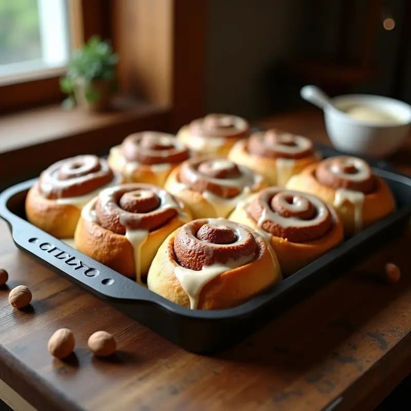 Cinnamon Rolls Rellenos de Crema de Avellanas: Desayuno que Saborea a Glück