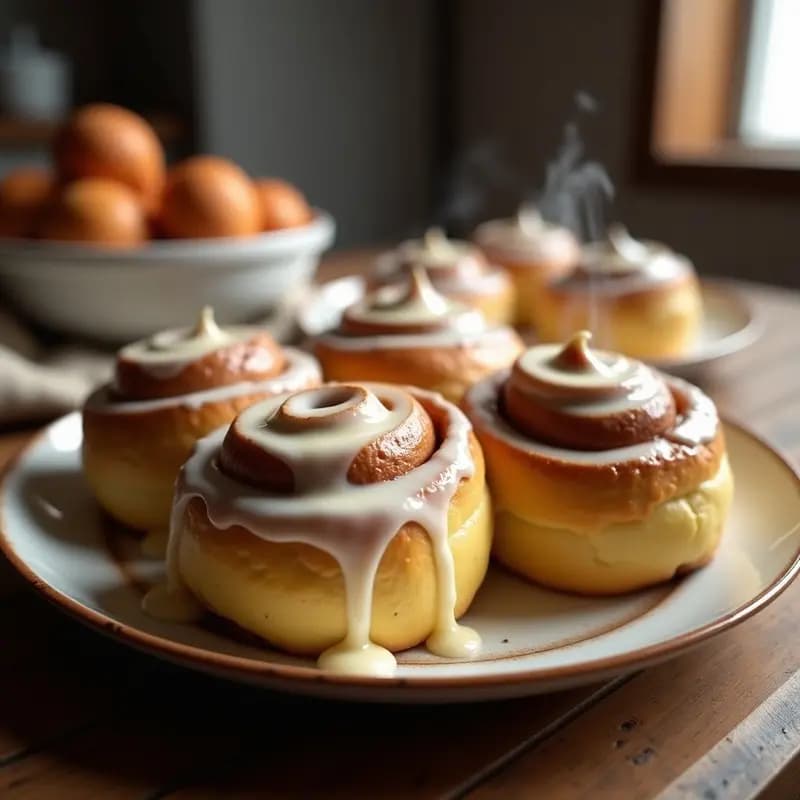 Cinnamon Rolls con Glaseado de Queso Crema: Postre Americana que Derrite en la Boca