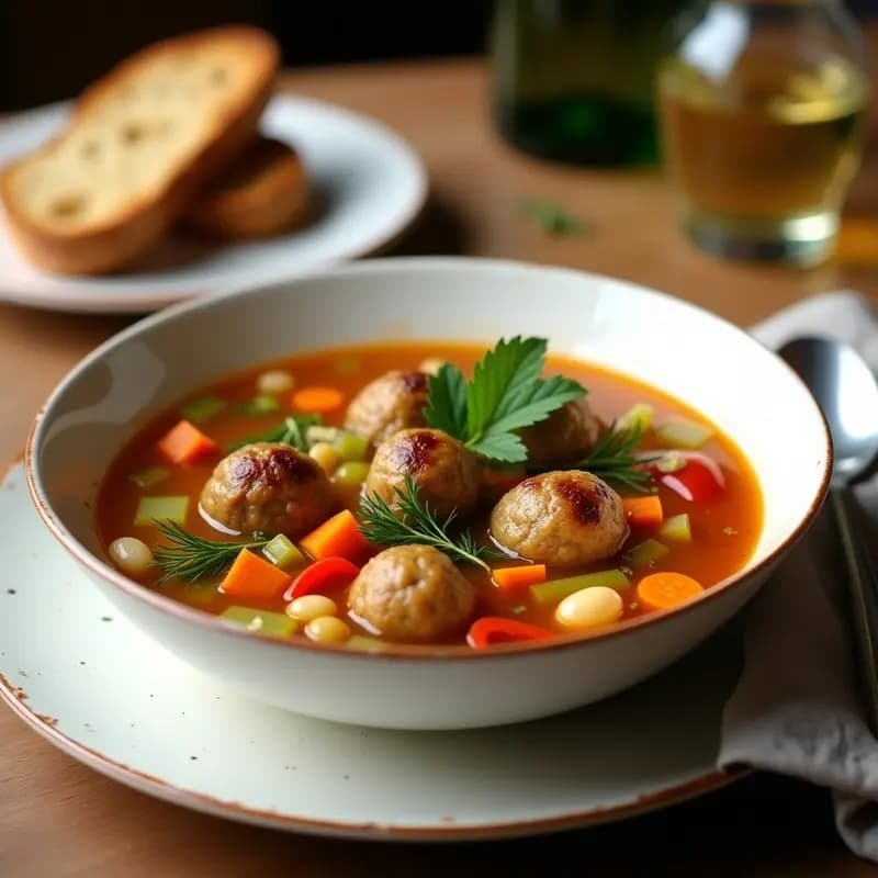 Ciorbă de Perisoare Rumana con Alubias y Hierbas: Sopa Ácida Vegana y Reconfortante