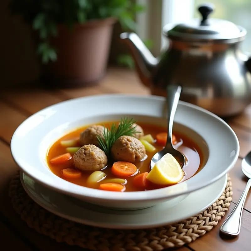 Ciorba de Perisoare Rumanía: Sopa de Albóndigas de Cerdo y Verduras en Olla Exprés