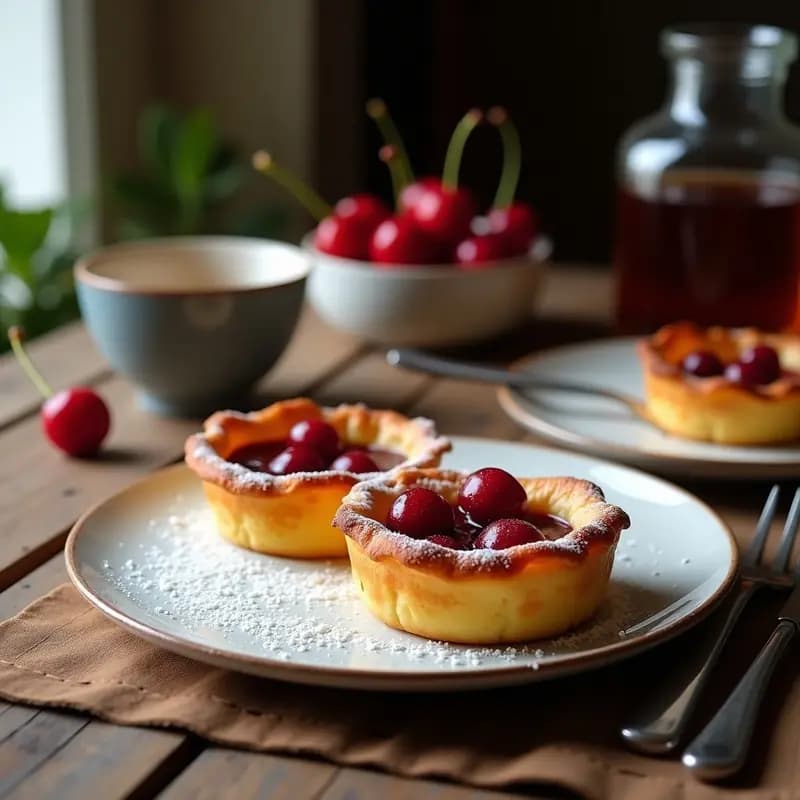 Clafoutis de Cerezas con Harina de Coco Receta Francesa Keto y Sin Gluten