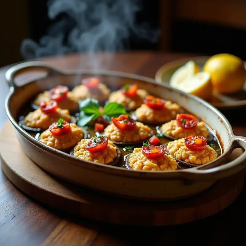 Clams Casino a la Americana con Bacon y Pimientos: Receta Tradicional en Horno