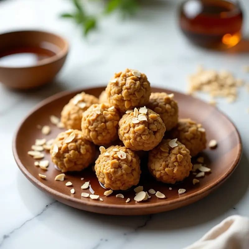 Cluster de Avena y Semillas de Chía con Sirope de Arce: Snack Energético Sin Horno