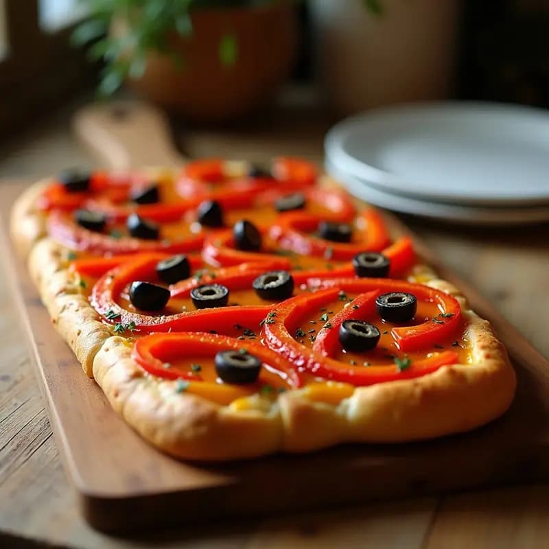 Coca de Recapte con Anchoas y Pimientos: Receta Mallorquina de Aperitivo Salado