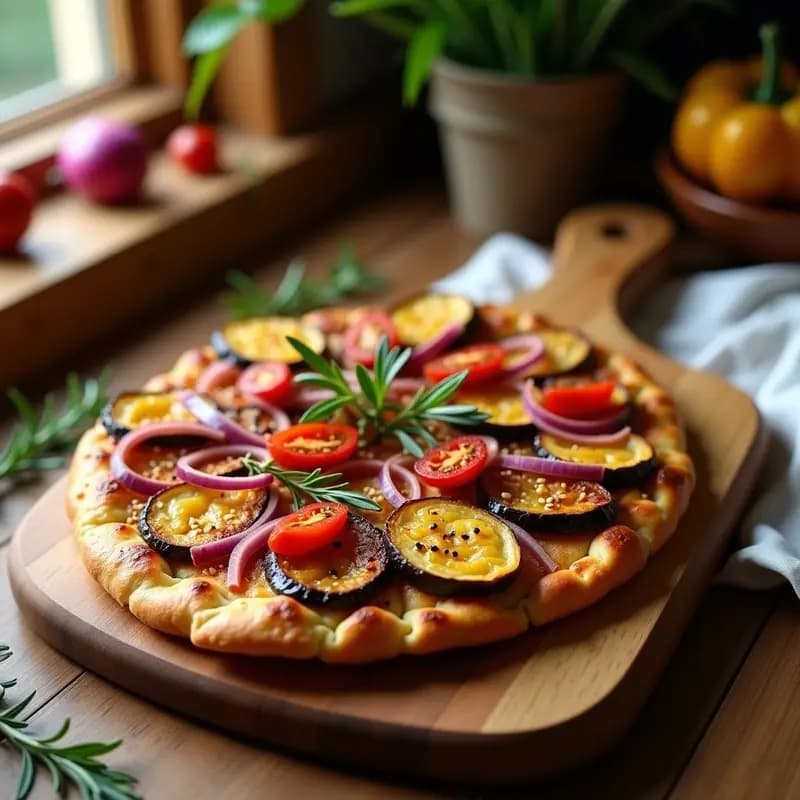 Coca de Recapte Catalana con Verduras de Temporada: Receta de Pan con Hortalizas en Horno