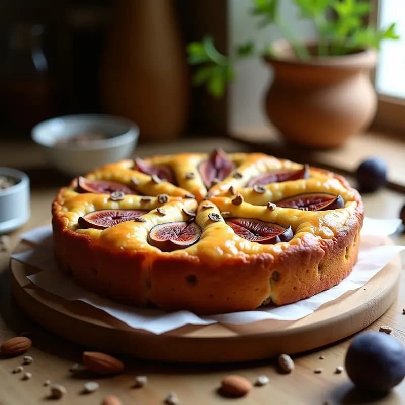 Coca de Recapte Mallorquina: Pan de Higos, Almendras y Anís