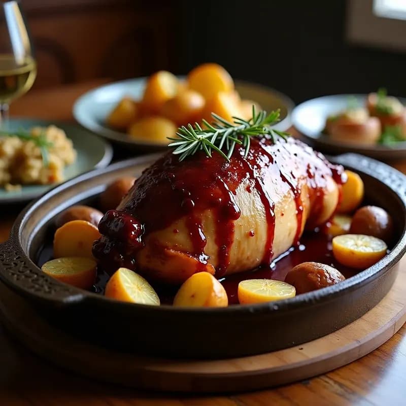 Cochinillo Asado con Patatas y Salsa de Mosto: Receta Tradicional Castellana