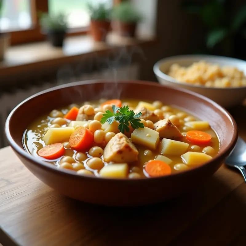 Cocido madrileño en versión ligera: Receta de cuchara sin grasas