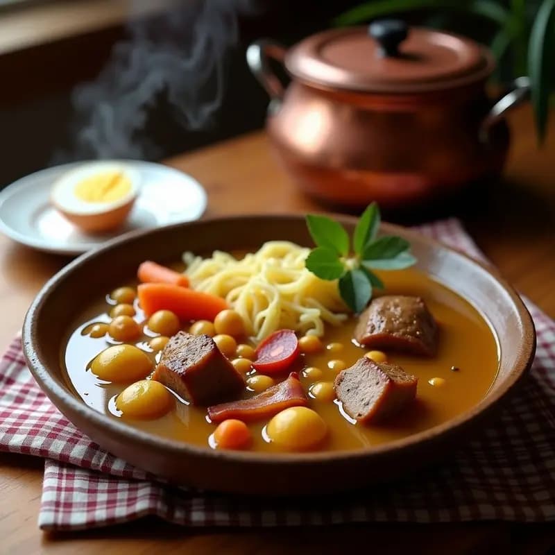 Cocido Madrileño en Versión Mini: Receta Tradicional para 2 Personas en Olla Rápida