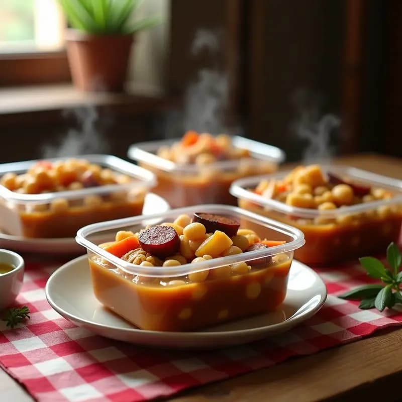 Cocido Madrileño en Mini Olla: Receta en Porciones Individuales para Tupper