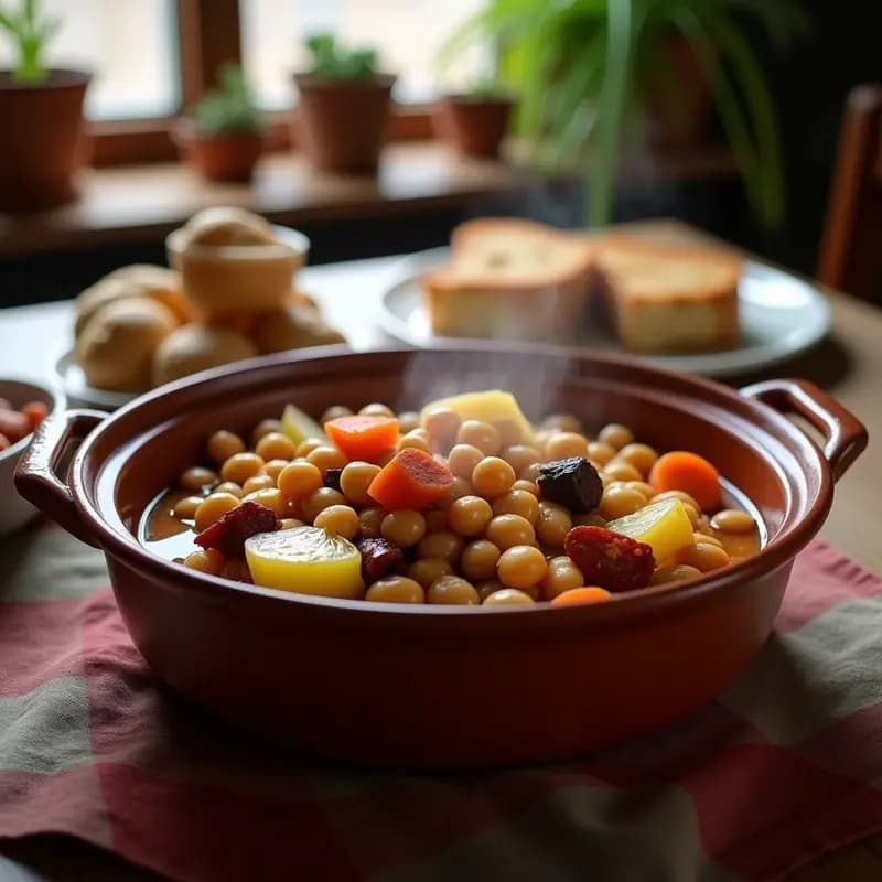 Cocido madrileño en olla exhalente: Receta tradicional para compartir en familia