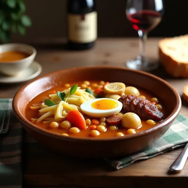 Cocido Madrileño al Estilo de la Abuela: Receta en Olla Lenta con 3 Carnes