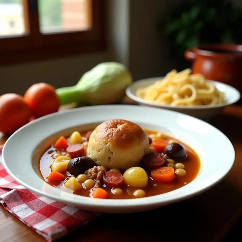 Cocido Madrileño con Pelota de Pan y Verduras: Receta de Cuchara para Invierno