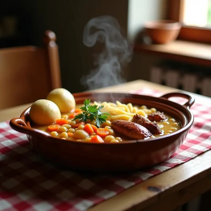 Cocido madrileño completo con pelotas: Receta de cuchara para días de fiesta