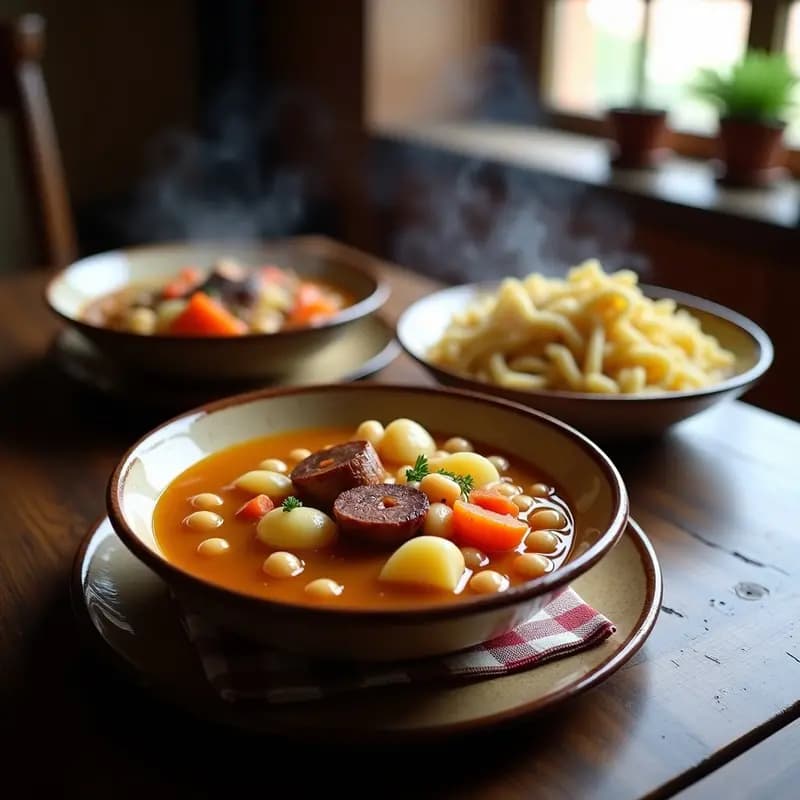 Cocido maragato: Receta tradicional de garbanzos y carne en tres vuelcos