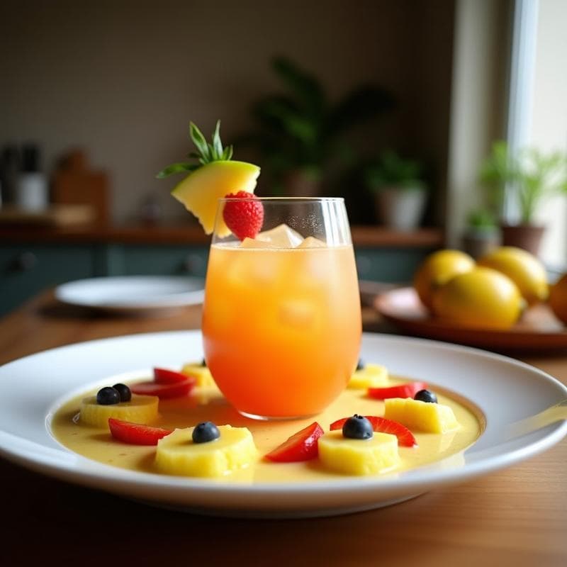 Cocktail de Frutas Tropicales con Chía y Agua de Coco: Bebida Detox y Energética en 5 Minutos