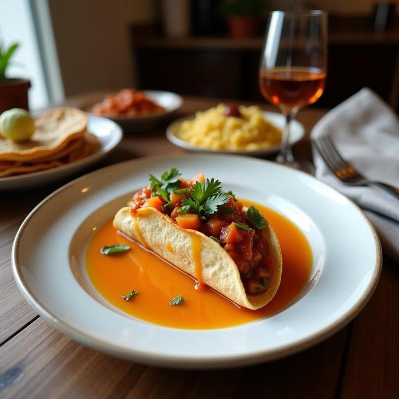 Concha de Taco Rellena de Hummus y Granos de Granada: Entrante Mediterráneo Sin Gluten en 10 Minutos