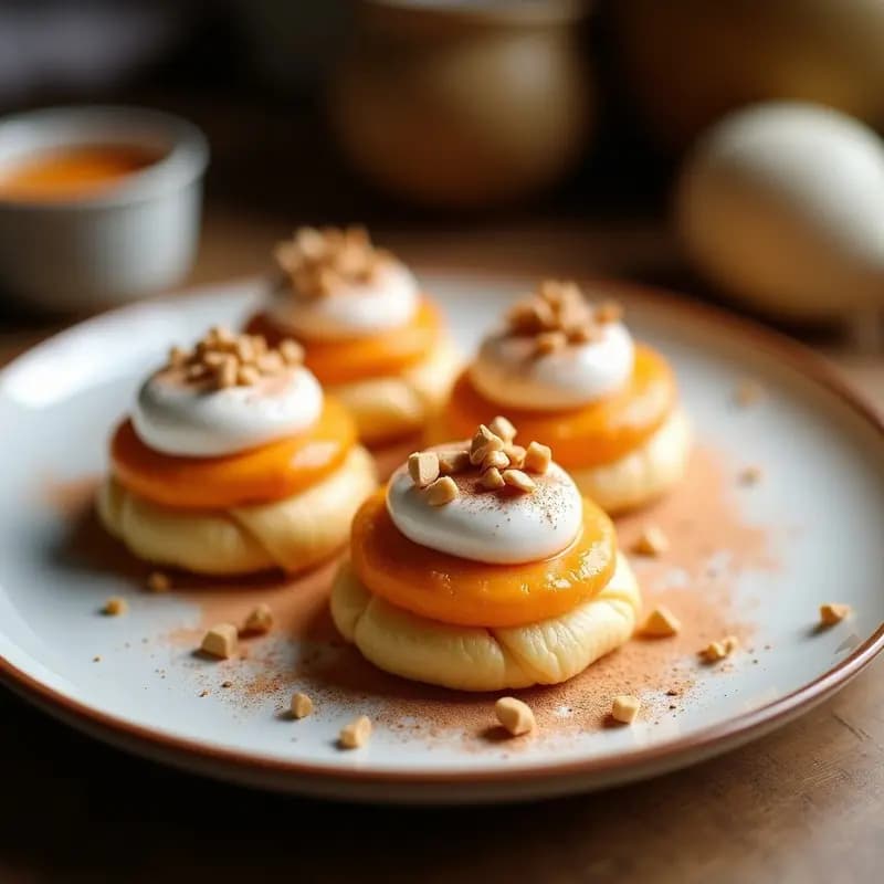 Conchas de Canela Rellenas de Crema de Batata: Postre Francés Vegano y Sin Azúcar