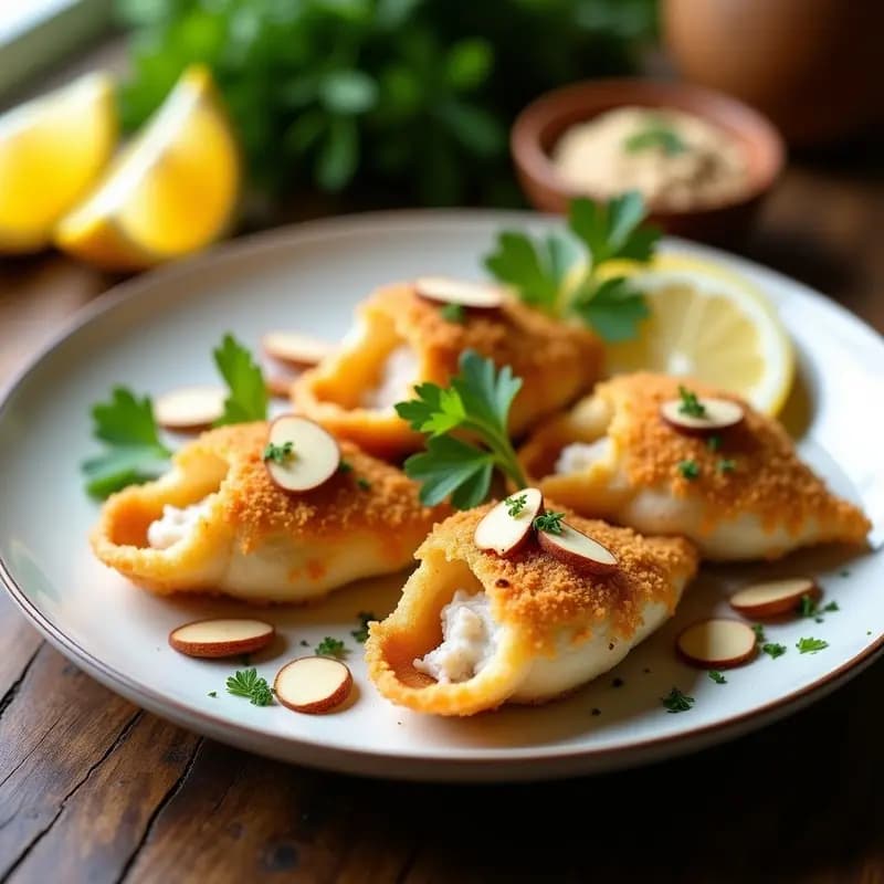 Conchas de Merluza Rellenas de Brandada de Bacalao: Receta Española de Tupper