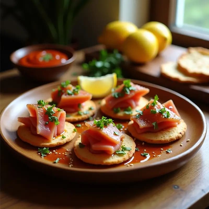 Conchas de Tuna al Ajillo con Pan de Pita: Aperitivo Tunecino en 10 Minutos con Toque Picante