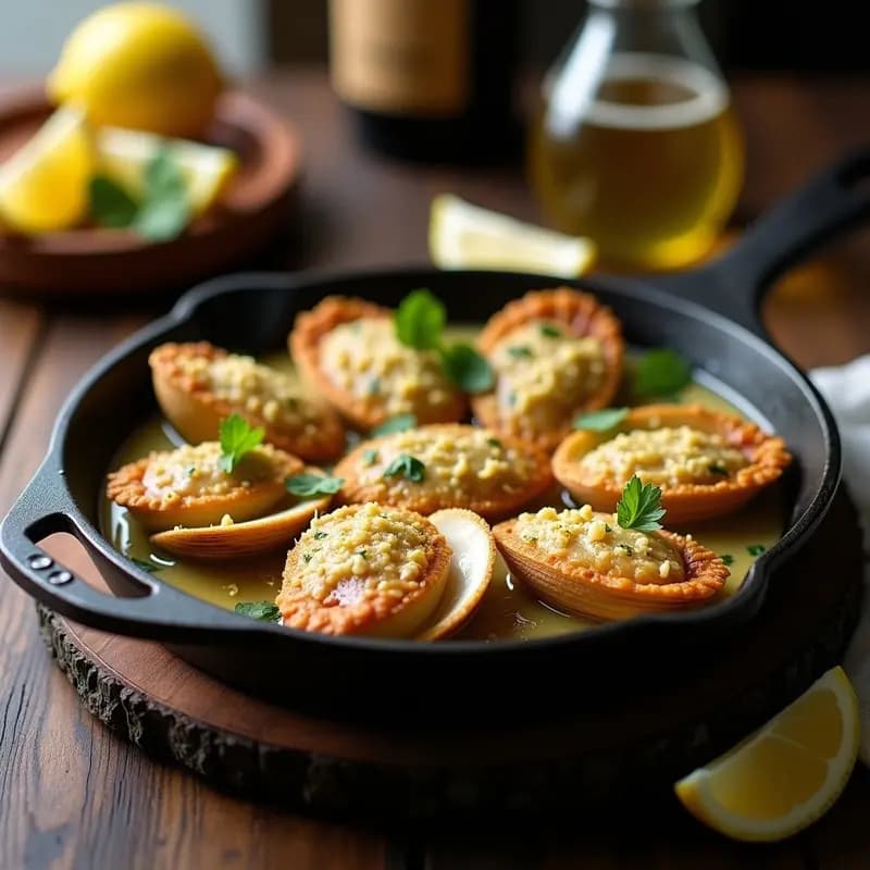 Conchitas a la Parmesana con Ajo y Perejil: Receta Italiana Rápida y Keto