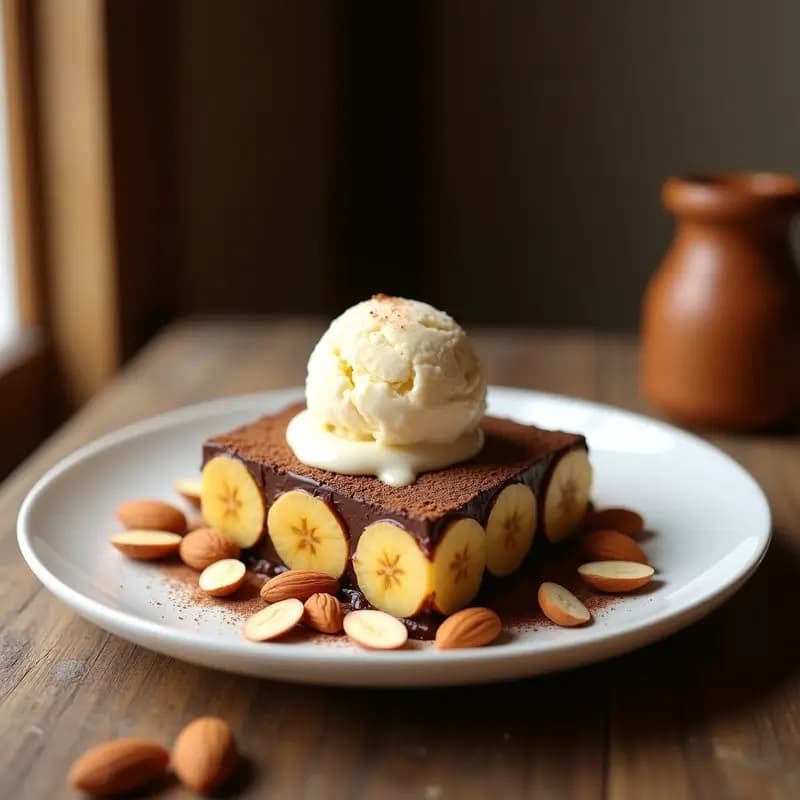 Ch concreta de Plátano y Chocolate con Helado de Vainilla: Postre Mexicano Rápido en 10 Minutos