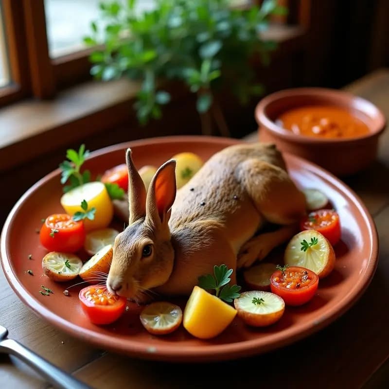 Conejo al Horno con Romesco: Receta Catalana de Domingo