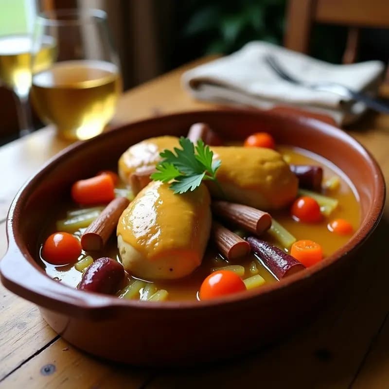 Conejos a la Mostaza y Miel: Receta Francesa Tradicional en Olla Lenta