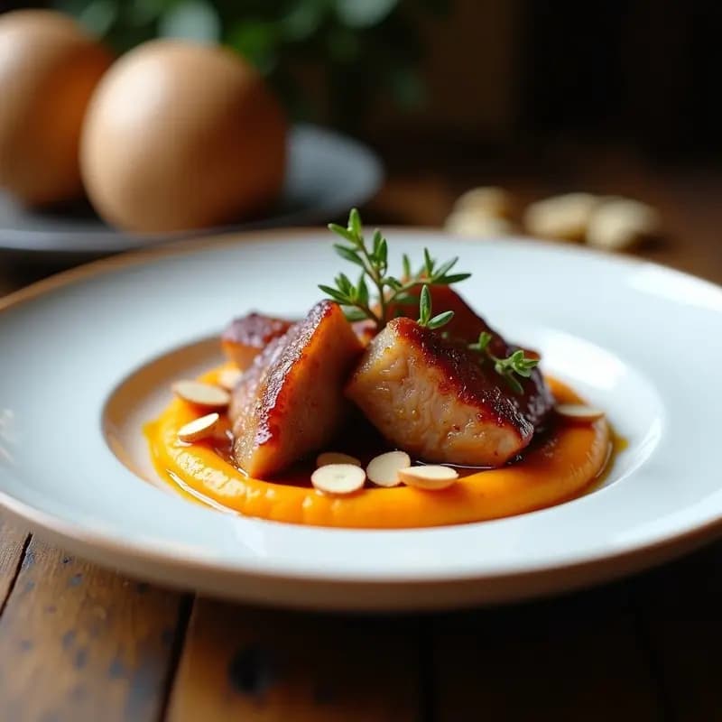 P routine de Confit de Canard con Puré de Batata: Receta Francesa Gourmet en Horno