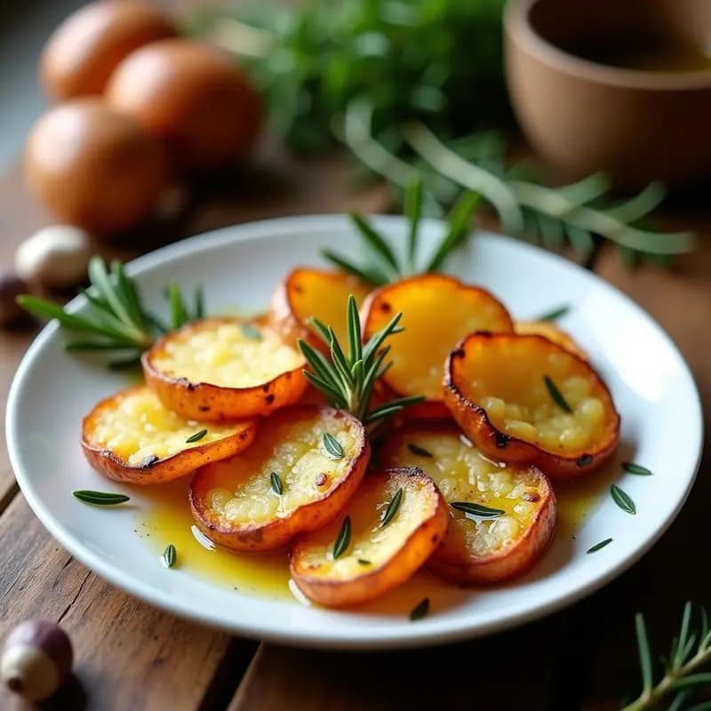Confit de Patatas con Romero y Ajo Negro: Acompañamiento Español Gourmet en Airfryer