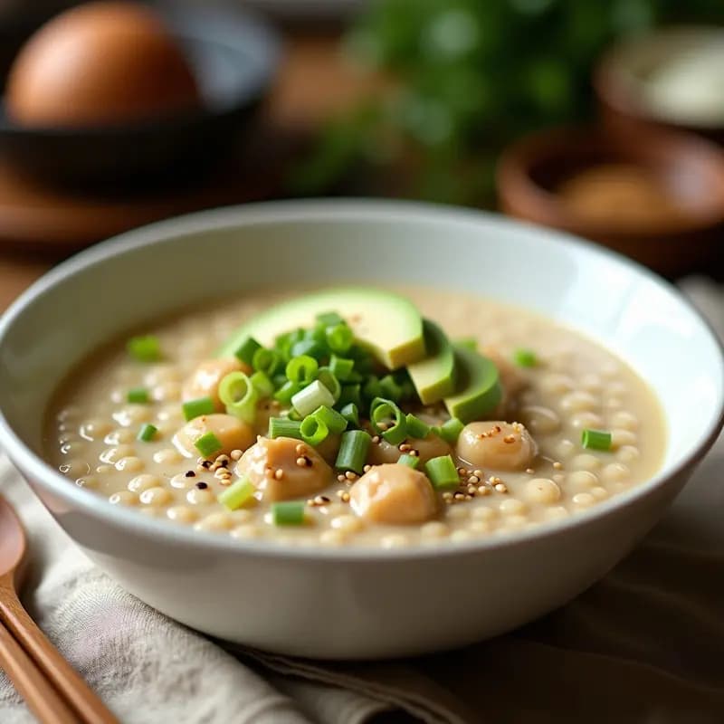 Congee de Jengibre y Pollo: Receta China Comfort Food en Olla Rápida