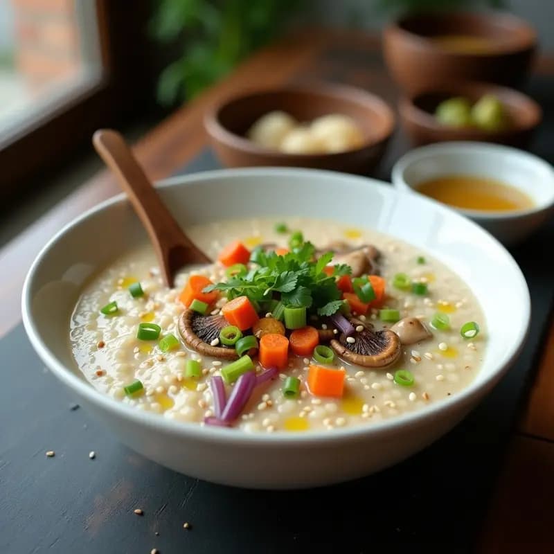 Congee de Quinoa y Jengibre: Receta China Reconfortante y Sin Lactosa en Olla Lenta