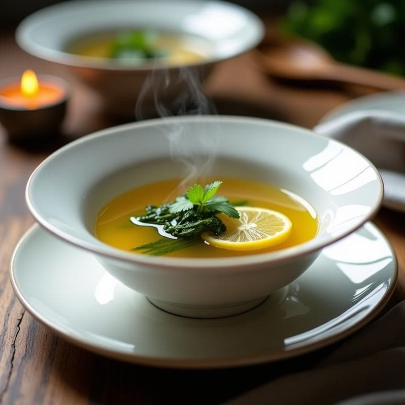 Consomé de Hongos y Algas Wakame: Sopa Detox Japonesa en Thermomix