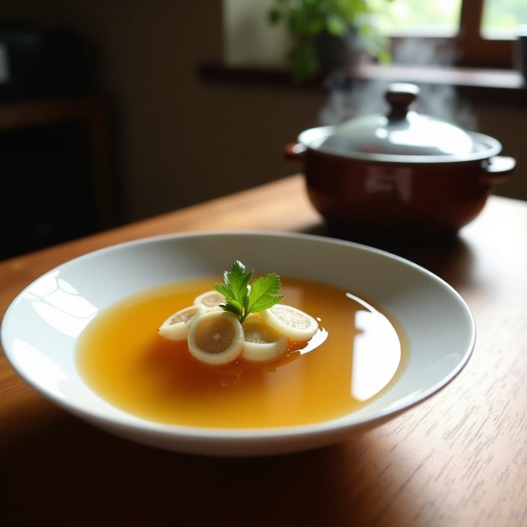 Consomé de Hongos y Jengibre: Receta Vegana Depurativa en Olla Lenta