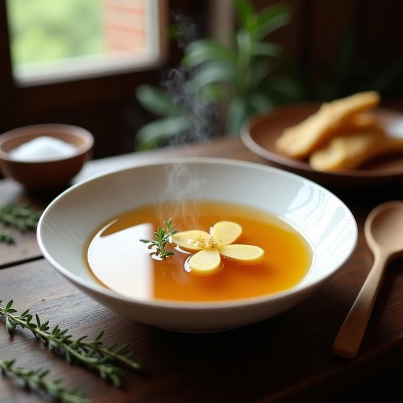Consomé de Huesos de Res y Jengibre: Receta Keto en Olla Lenta con Beneficios Antiinflamatorios