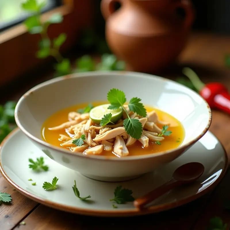 Consomé de Pollo con Hojas de Stevia: Caldo Mexicano Keto y Sin Azúcar