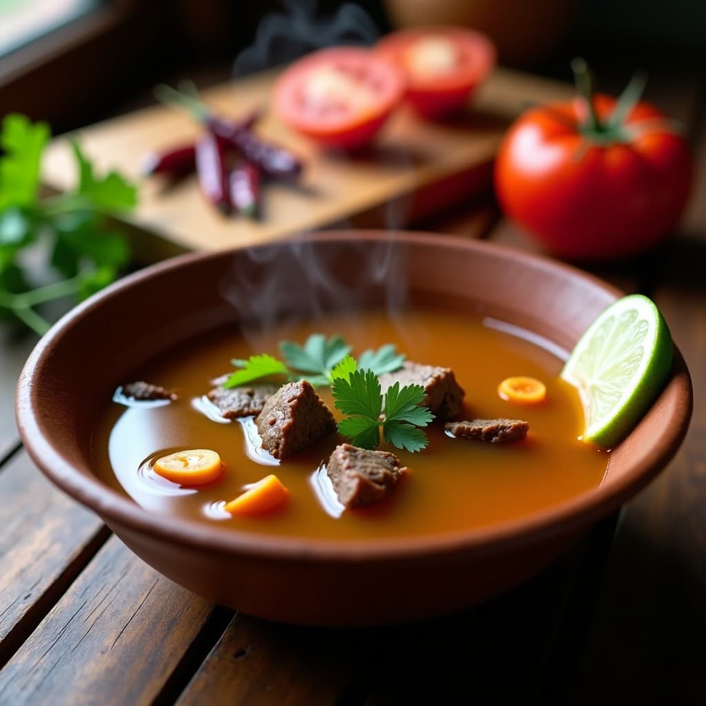 Consomé de Res con Jitomate y Chile de Árbol: Receta Mexicana en Olla Exprés para Resfriados
