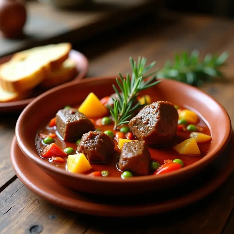 Cordero al Chilindrón con Patatas y Guisantes: Receta de Aragón en Olla Lenta