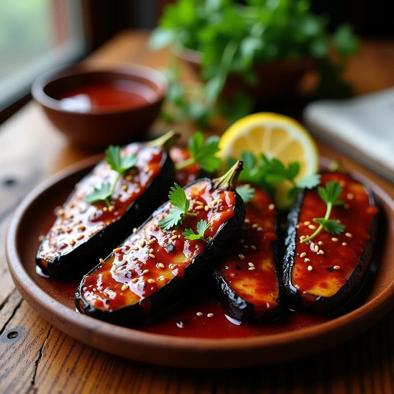 Costillas de Berenjena en Salsa Barbacoa: Receta Vegana en Airfryer con Toque Ahumado